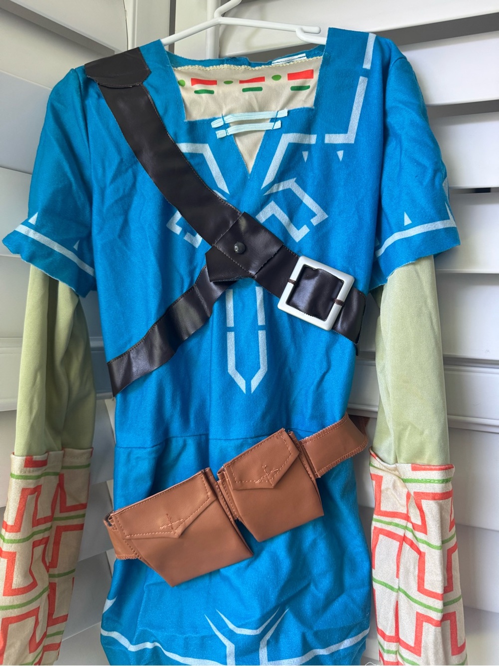 Kids Blue Adventure Hero Costume with Belt and Pouches